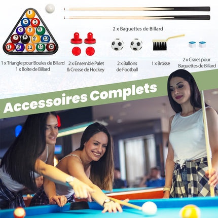 3-in-1 Game Table, 48-Inch Foosball Pool Slide Hockey