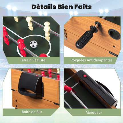 3-in-1 Game Table, 48-Inch Foosball Pool Slide Hockey