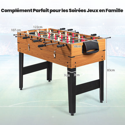 3-in-1 Game Table, 48-Inch Foosball Pool Slide Hockey