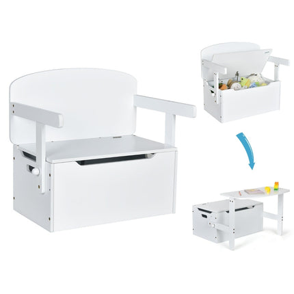 3-in-1 Kids Activity Table Set with Desk & Storage
