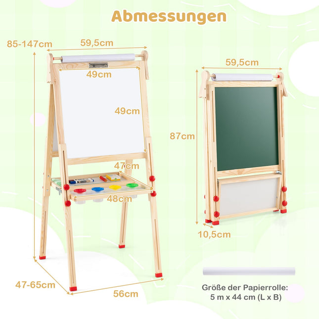 3-in-1 Kids Art Easel – Magnetic, Adjustable, Foldable