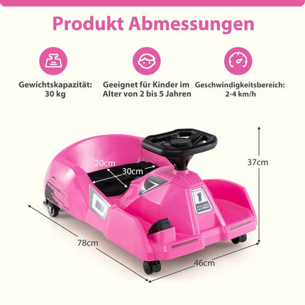 3-in-1 Kids Electric Go-Kart with Removable Mop, 12V