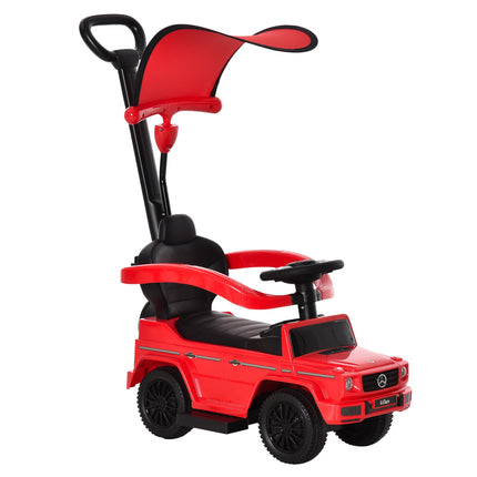 3-in-1 Kids Ride-On Car with Push Handle, Red, 18-36 Months