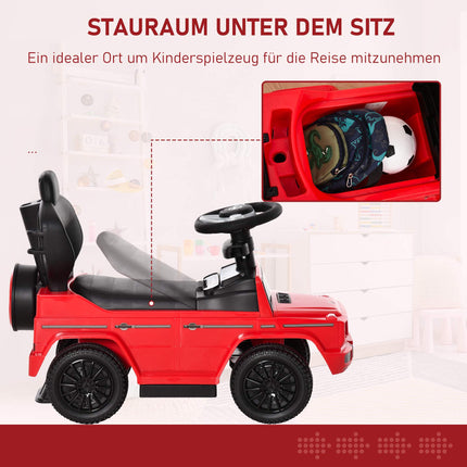3-in-1 Kids Ride-On Car with Push Handle, Red, 18-36 Months