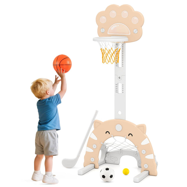 3-in-1 Kids Sports Center: Basketball, Soccer & Golf Set