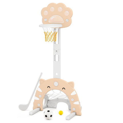3-in-1 Kids Sports Center: Basketball, Soccer & Golf Set