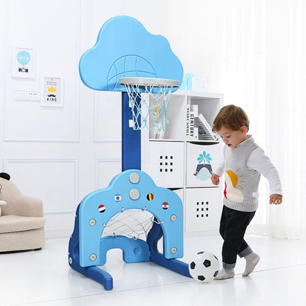 3-in-1 Kids Sports Set: Adjustable Basketball, Soccer, Golf