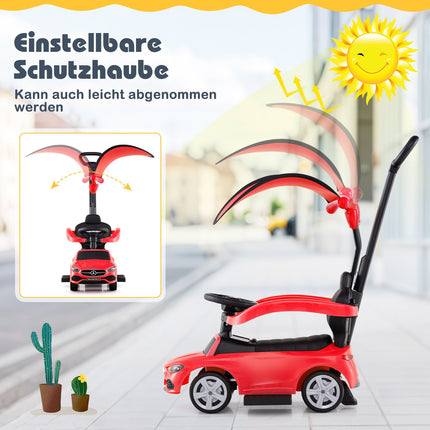 3-in-1 Mercedes-Benz Ride-On Car for Kids, Red, 18-36 Months