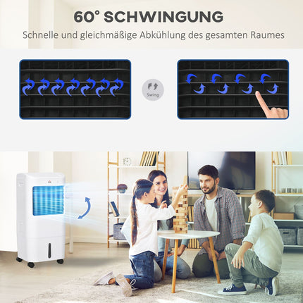 Portable 3-in-1 Air Conditioner, Humidifier, Cooler – 15L, Remote Control, Timer