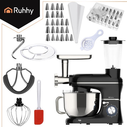 3-in-1 Planetary Mixer with 6.2L Bowl & Blender