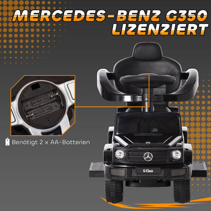 3-in-1 Ride-On Car with Handle, Black, Ages 18-36 Months