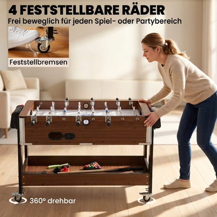 3-in-1 Rotating Game Table: Billiards, Air Hockey, Foosball