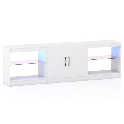 3-in-1 TV Stand with LED, Adjustable Shelves, 85" Max