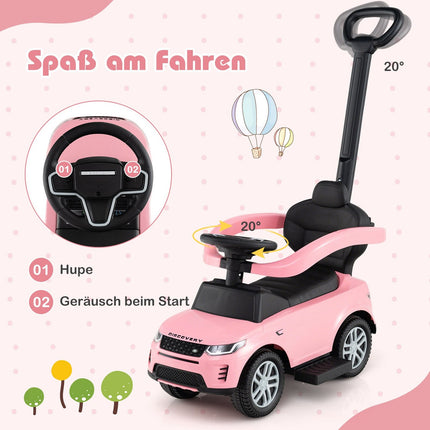 3-in-1 Toddler Ride-On Car with Removable Handle