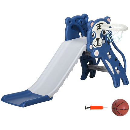 3-in-1 Toddler Slide with Climber & Hoop, Blue, 18-36 Months