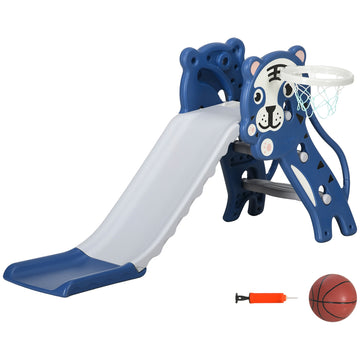 3-in-1 Toddler Slide with Climber & Hoop, Blue, 18-36 Months