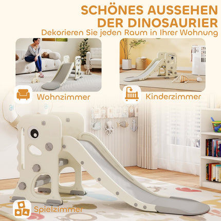 3-in-1 Toddler Slide with Climbing Frame & Hoop, Foldable