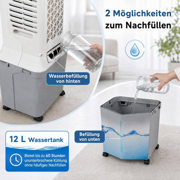 3-in-1 Tower Fan, Humidifier & Cooler with Remote Control