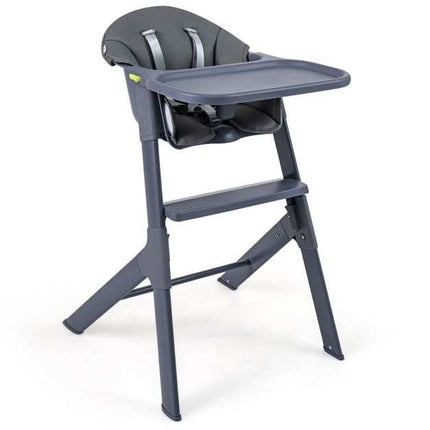 3-in-1 Washable Baby High Chair with Tray & Footrest, Gray