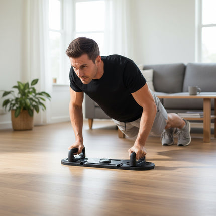 3-in-1 Workout Board with Push-Up Handles & Resistance Bands