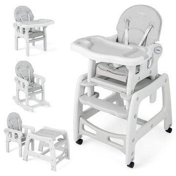 3 in 1 baby chair, high chair & dining chair & children's seating group 62 x 51 x 104 cm grey