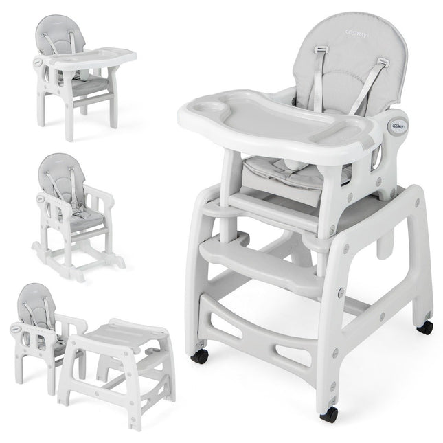 3 in 1 baby chair, high chair & dining chair & children's seating group 62 x 51 x 104 cm grey