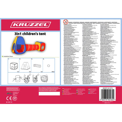 3in1 children's tent Kruzzel 23871