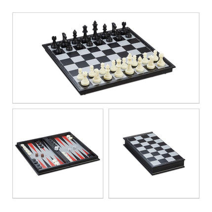 3-in-1 magnetic chess set