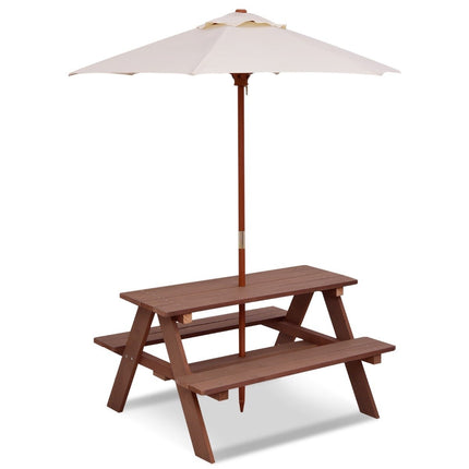 3-in-1 picnic table with removable parasol children's tables children's seating group
