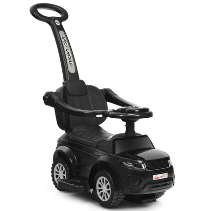 3 in 1 push car push car ride-on vehicle with removable push handle and protective bar black