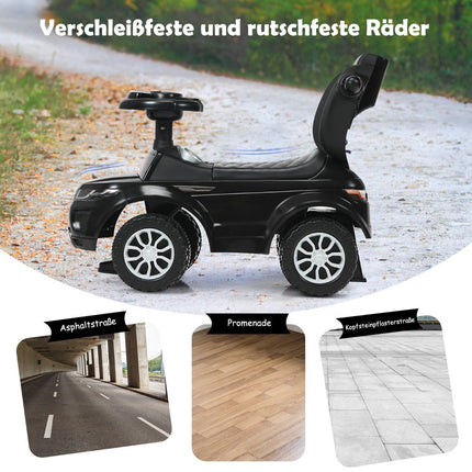 3 in 1 push car push car ride-on vehicle with removable push handle and protective bar black