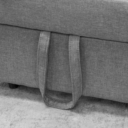 Light gray 3-in-1 sofa bed, adjustable, extendable design