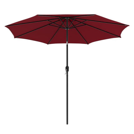 3m Patio Umbrella – Crank Handle, Push-Button Tilt, 8 Ribs