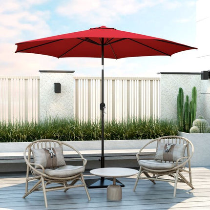3m Patio Umbrella – Crank Handle, Push-Button Tilt, 8 Ribs