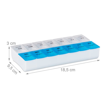 3-pack tablet boxes 7 days 2 compartments