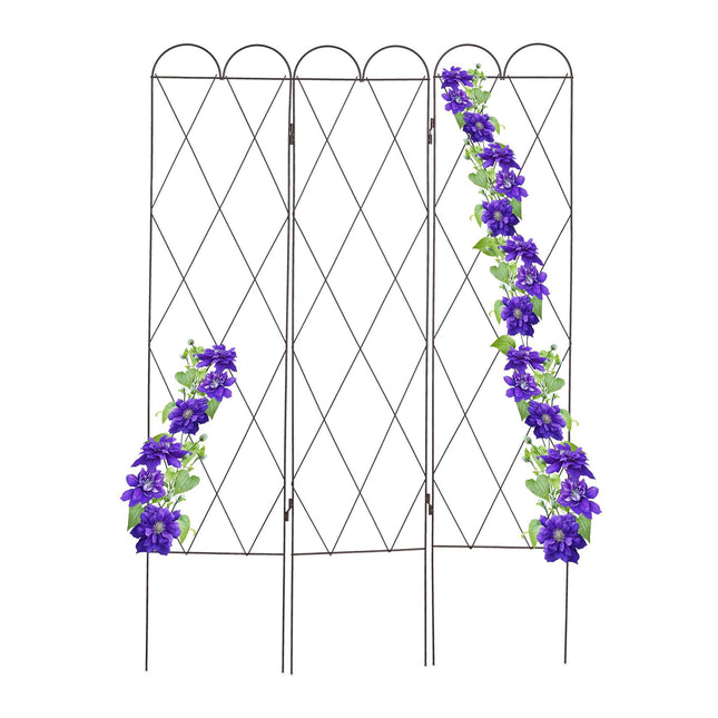 3-part trellis in rust color