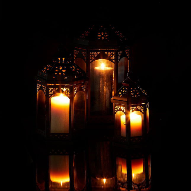 3 pcs. Lanterns in metal