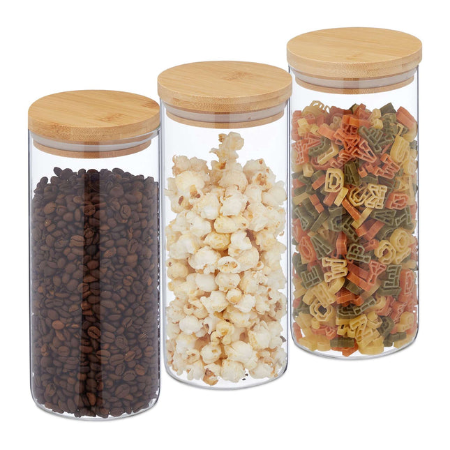 3 stuks voorraadpotten 1300 ml