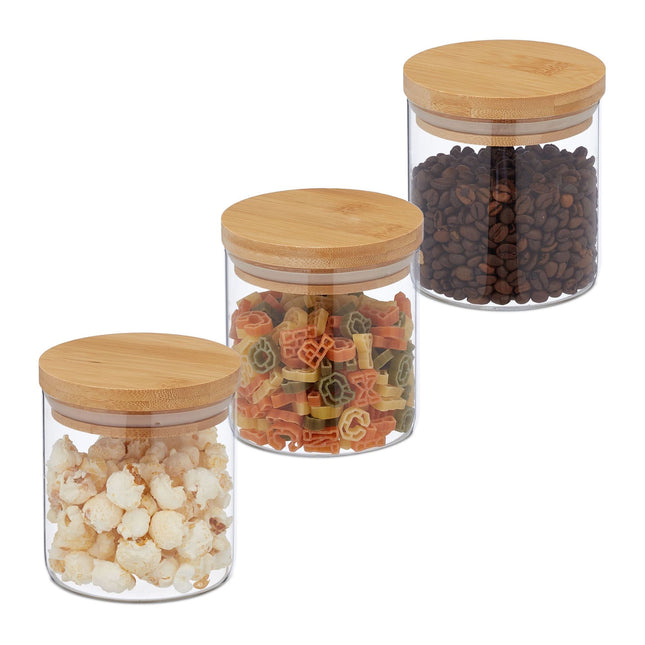 3 stuks voorraadpotten 380 ml