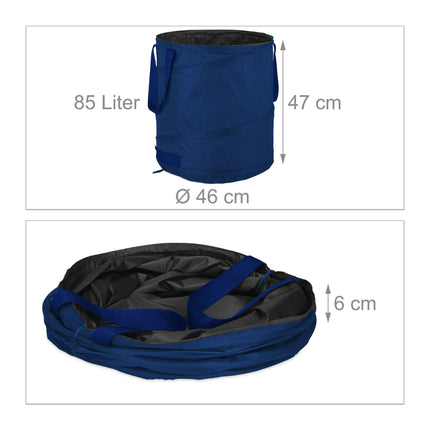 3 pcs. garden bags 85-liter blue
