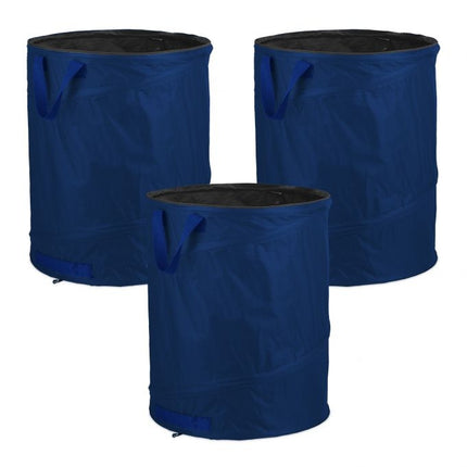 3 pcs. garden sacks 160-litre blue