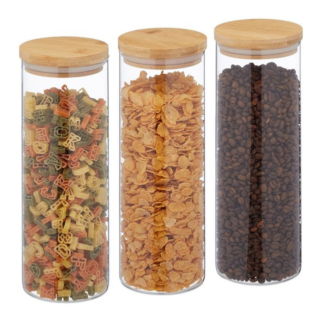 3 stuks voorraadpotten 1800 ml