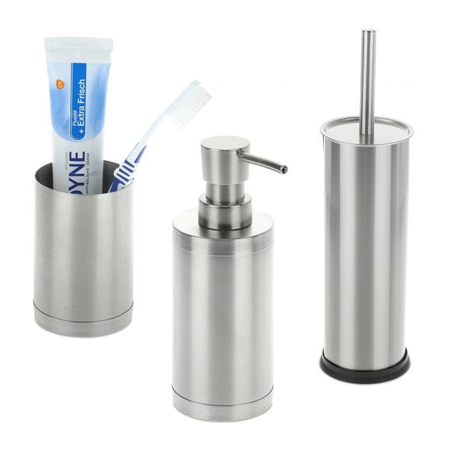 3-piece bathroom set stainless steel