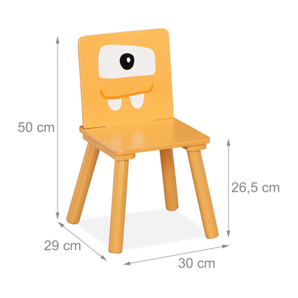 3-piece seating group for children Monster motif
