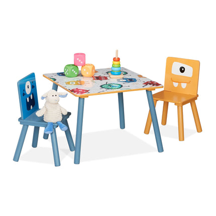 3-piece seating group for children Monster motif