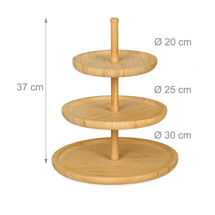 3-tier bamboo tray