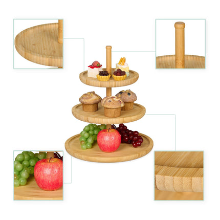 3-tier bamboo tray