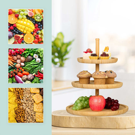 3-tier bamboo tray