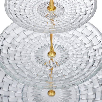 3-tier glass dish