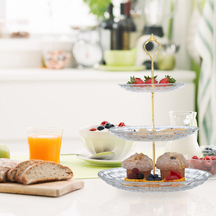 3-tier glass dish